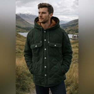 BDG Green Quilted Jacket